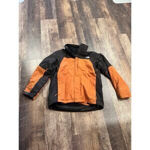 The North Face Brunt Orange Zip Up Jacket + Fleece Jkt Liner Men’s XL HYVent